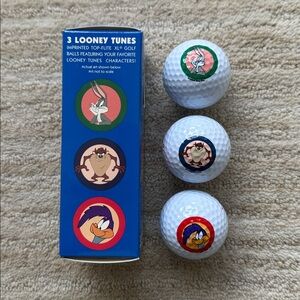 New Top Flite XL Golf Balls 3 Pack Looney Tunes Bugs Bunny Road Runner Taz White